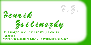 henrik zsilinszky business card